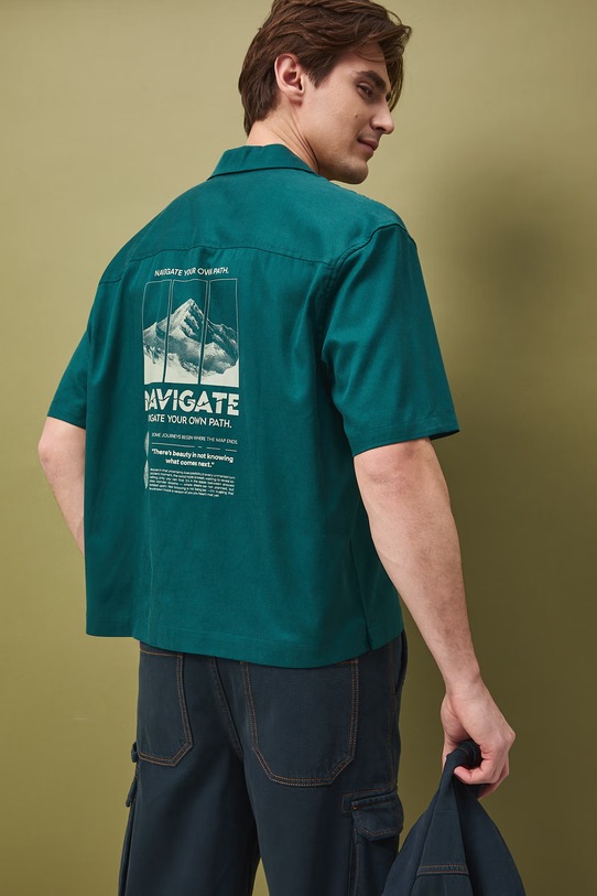 Koszula męska turkusowy RS26-KKM501