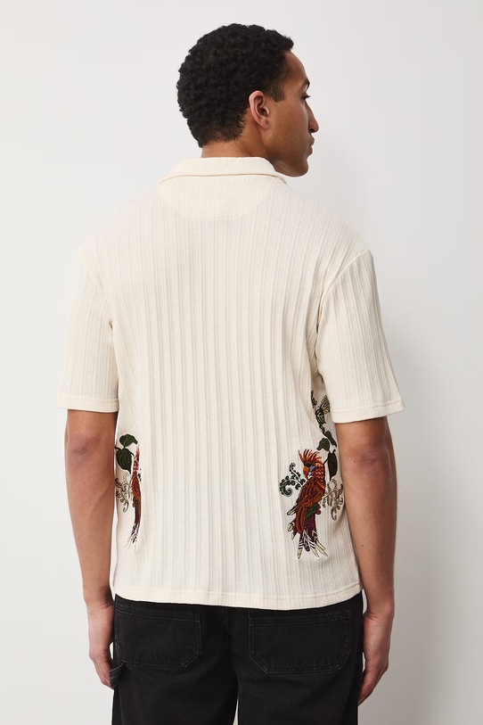 Medicine koszula męska z bawełną beżowy RS26-KKM651