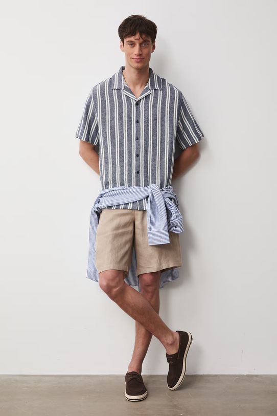 Medicine koszula męska bawełniana RS26-KKM701 granatowy RS26