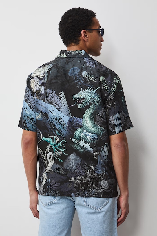 Odzież Medicine koszula męska z dodatkiem lnu RS26-KKM702 multicolor