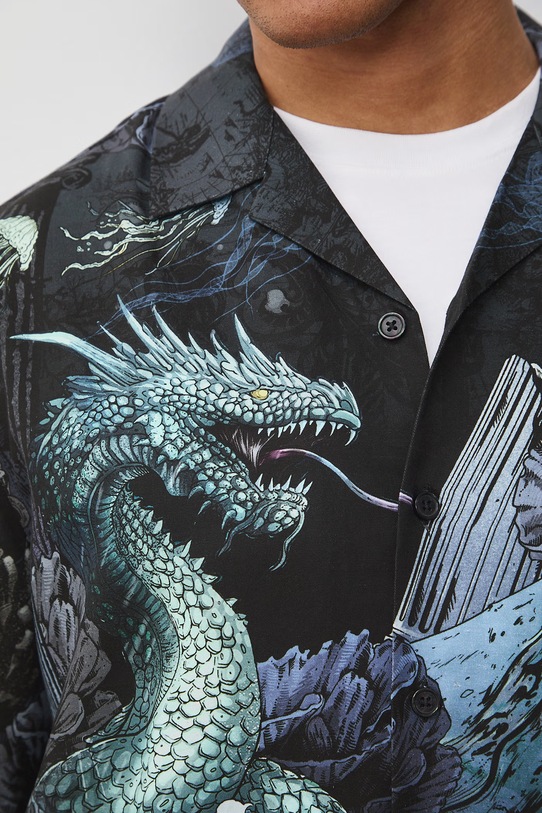 Medicine koszula męska z dodatkiem lnu RS26-KKM702 multicolor