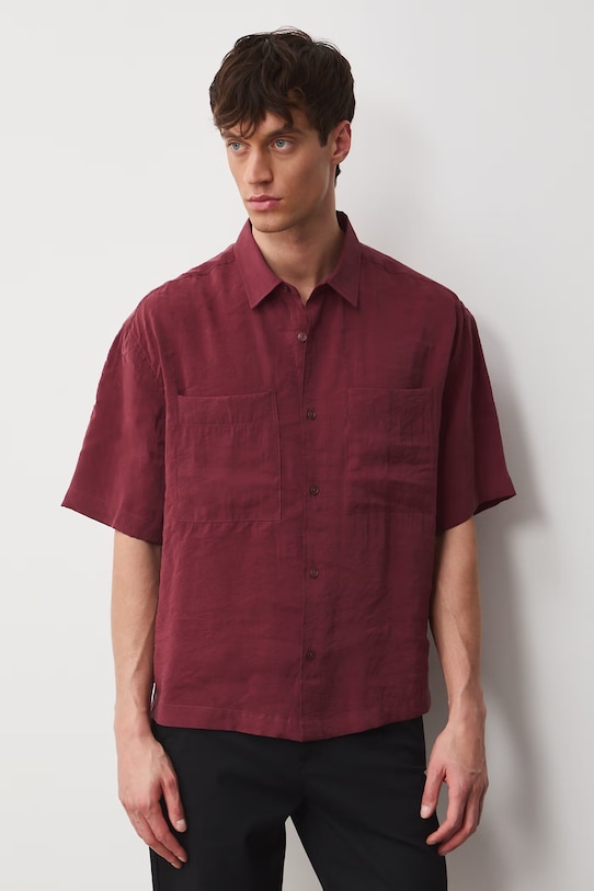 Medicine koszula męska z modalem RS26-KKM703 bordowy RS26