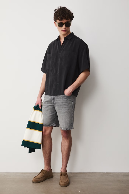 Medicine koszula męska z modalem czarny RS26-KKM703