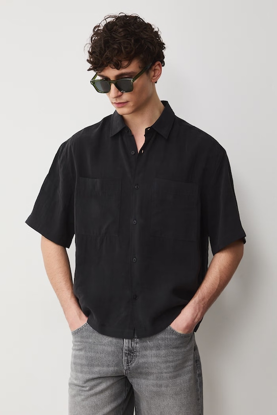 Medicine koszula męska z modalem RS26-KKM703 czarny RS26