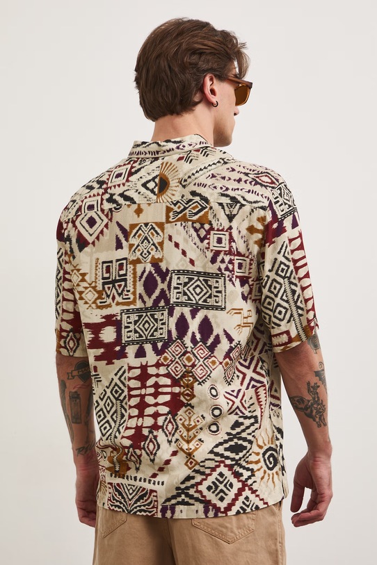 Odzież Koszula męska z wiskozy RS26-KKM802 multicolor