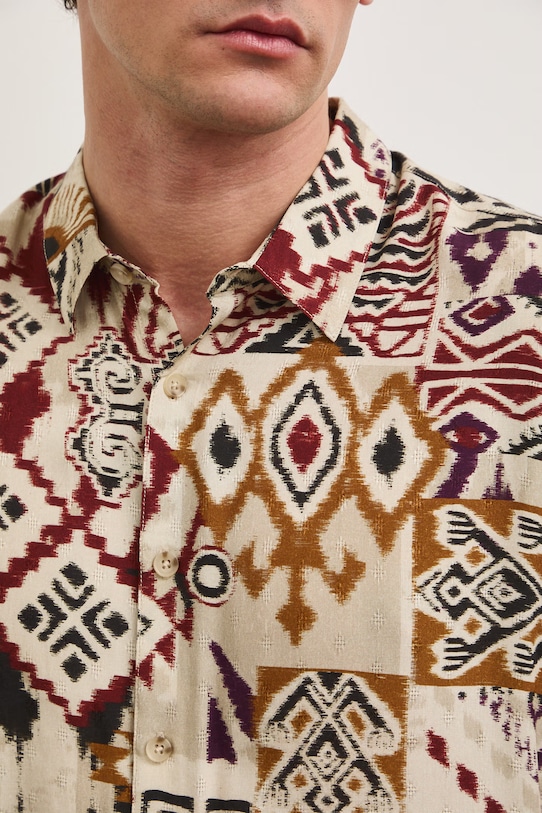 Koszula męska z wiskozy RS26-KKM802 multicolor