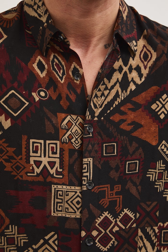 Koszula męska z wiskozy RS26-KKM802 multicolor