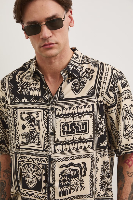 Medicine koszula męska z wiskozy multicolor RS26-KKM803