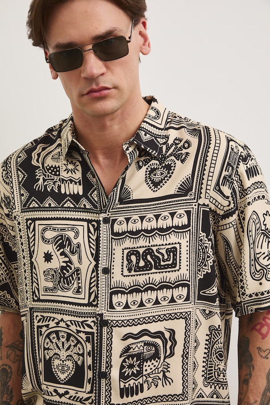 Medicine koszula męska z wiskozy multicolor RS26-KKM803