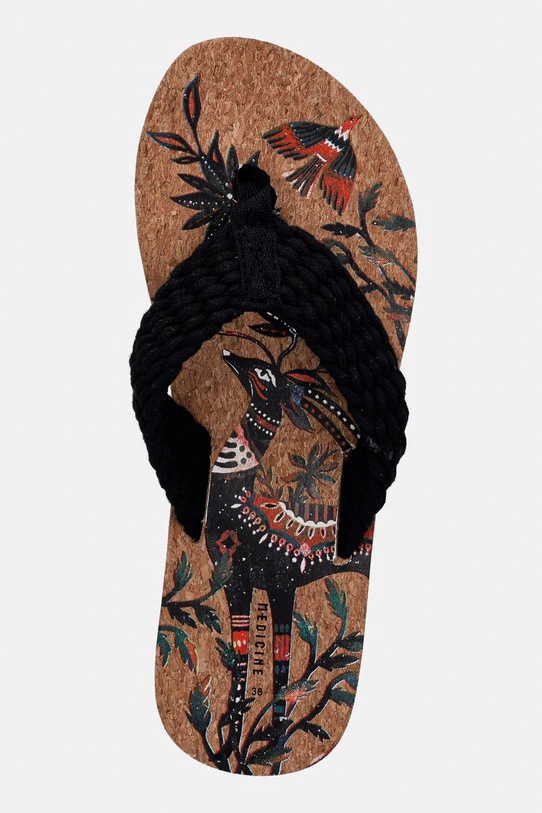 Japonki damskie z motywem zwierzęcym beżowy RS26-KLD914