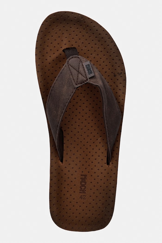 Japonki męskie gładkie brązowy RS26-KLM801