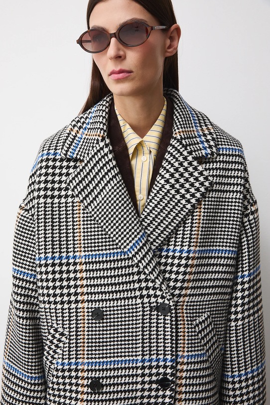 Medicine płaszcz z domieszką wełny czarny RS26-KPD100