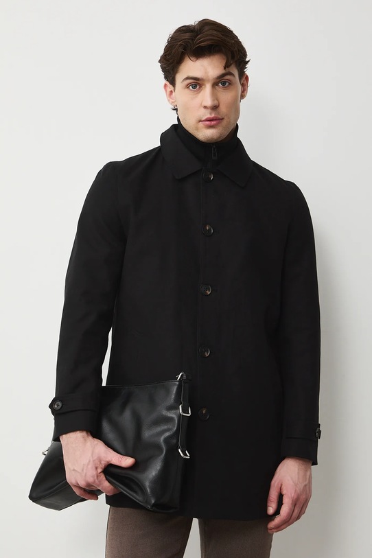 Medicine płaszcz bawełniany czarny RS26-KPM303