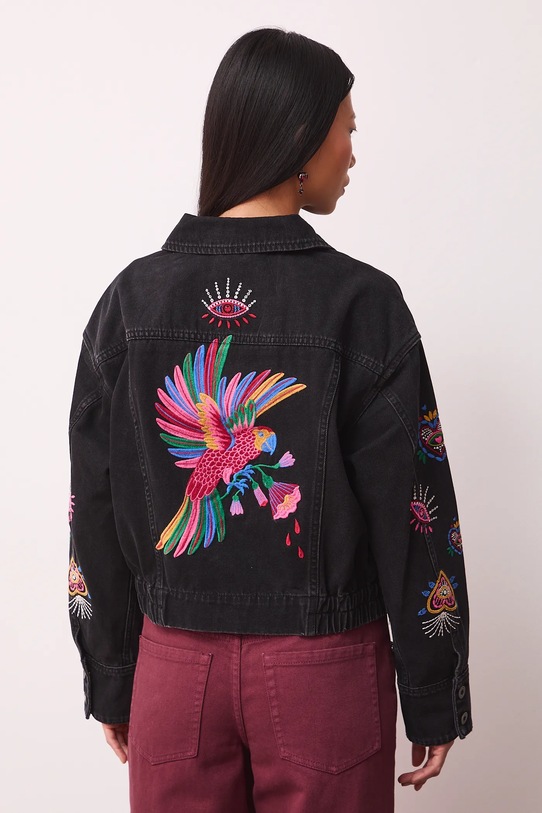 Odzież Medicine kurtka jeansowa bawełniana RS26-KUD280 czarny