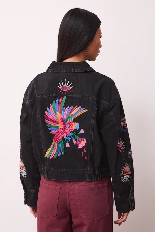 Odzież Medicine kurtka jeansowa bawełniana RS26-KUD280 czarny