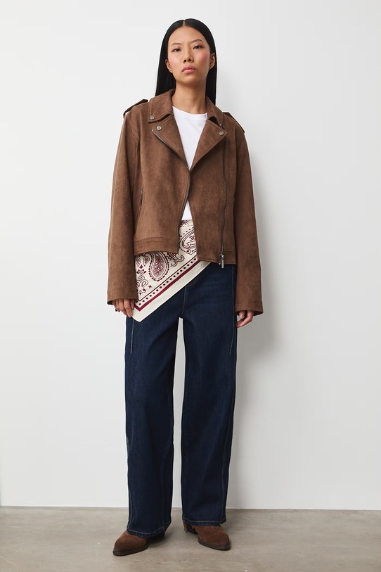 Medicine kurtka zamszowa RS26-KUD302 beżowy RS26