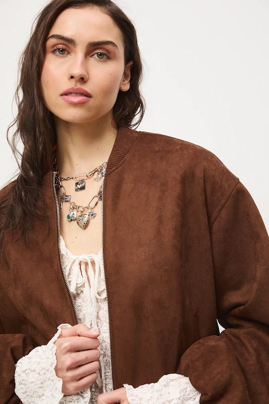 Bunda oversize béžová RS26-KUD400