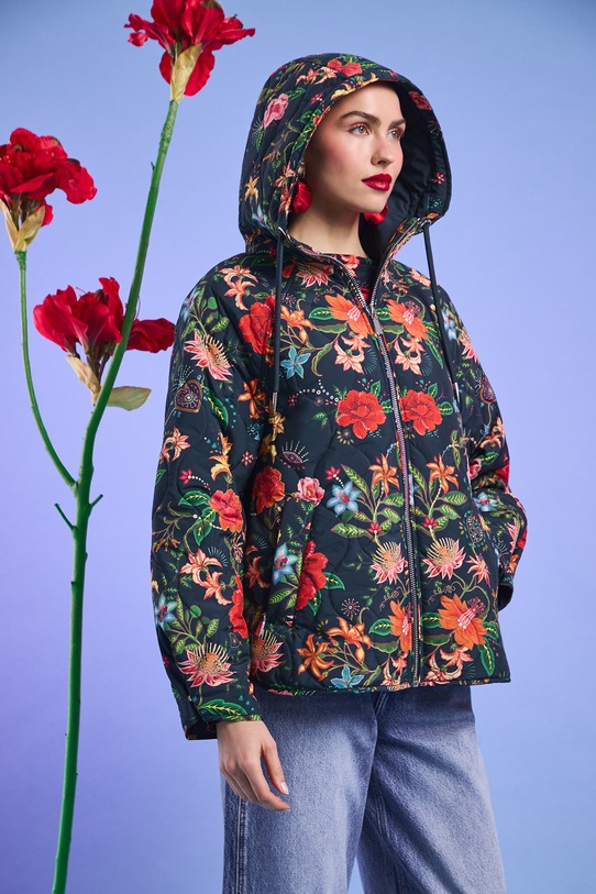 Medicine rövid kabát enyhén szigetelt fekete RS26-KUD452