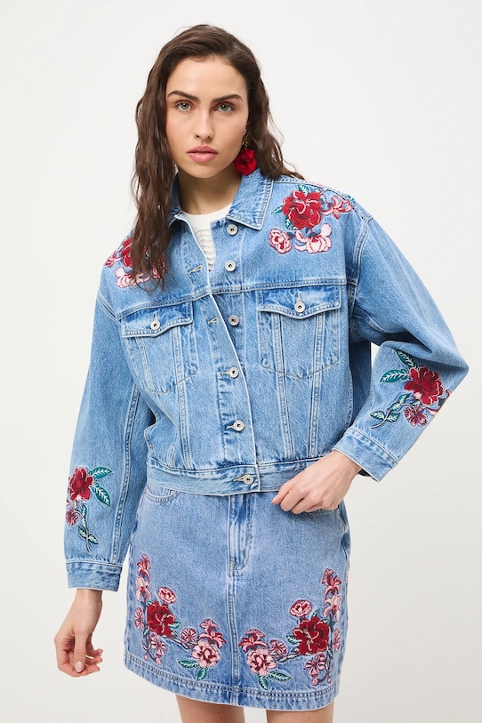 Bavlnená rifľová bunda Medicine RS26-KUD455 modrá RS26