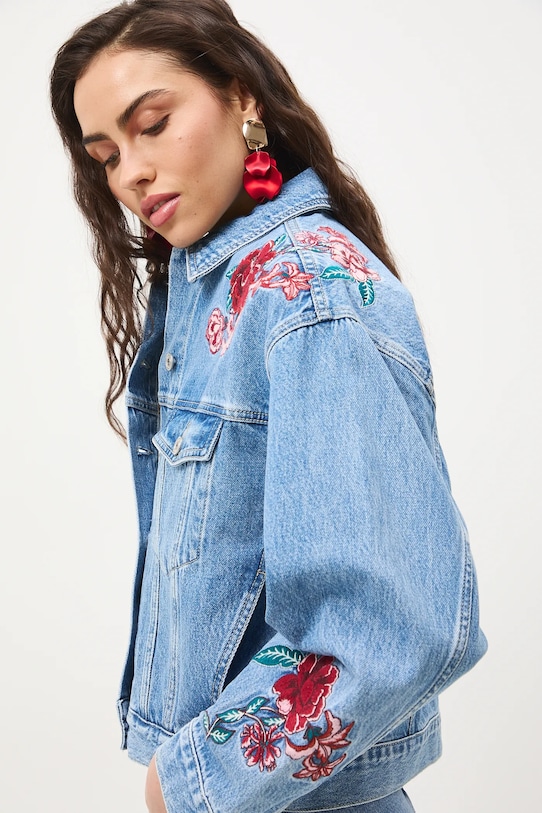 Bavlnená rifľová bunda Medicine RS26-KUD455 modrá