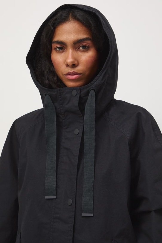 Medicine parka damska bawełniana granatowy RS26-KUD500