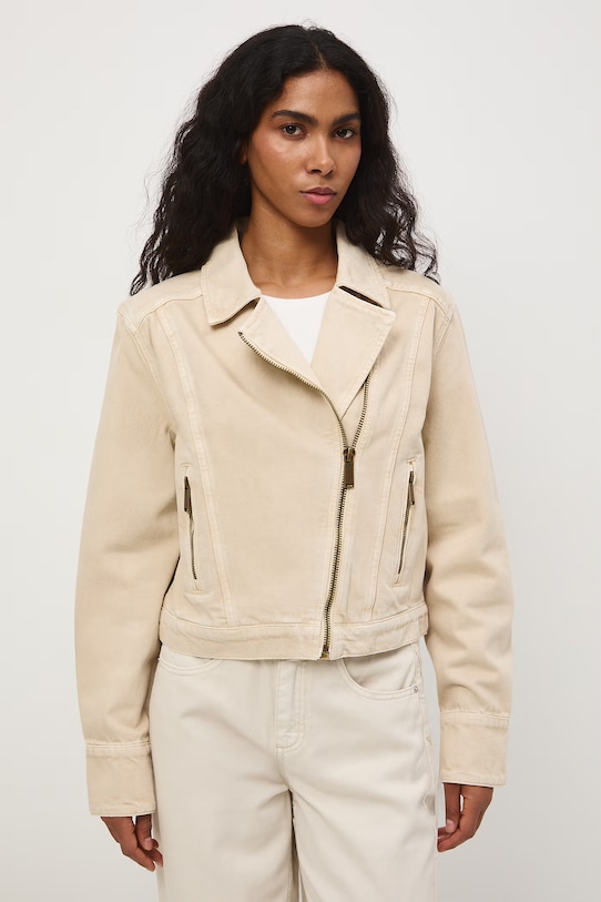 Medicine kurtka jeansowa damska bawełniana RS26-KUD506 beżowy RS26