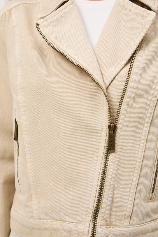 Medicine kurtka jeansowa damska bawełniana RS26-KUD506 beżowy