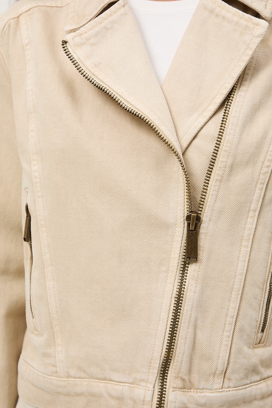 Medicine kurtka jeansowa damska bawełniana RS26-KUD506 beżowy