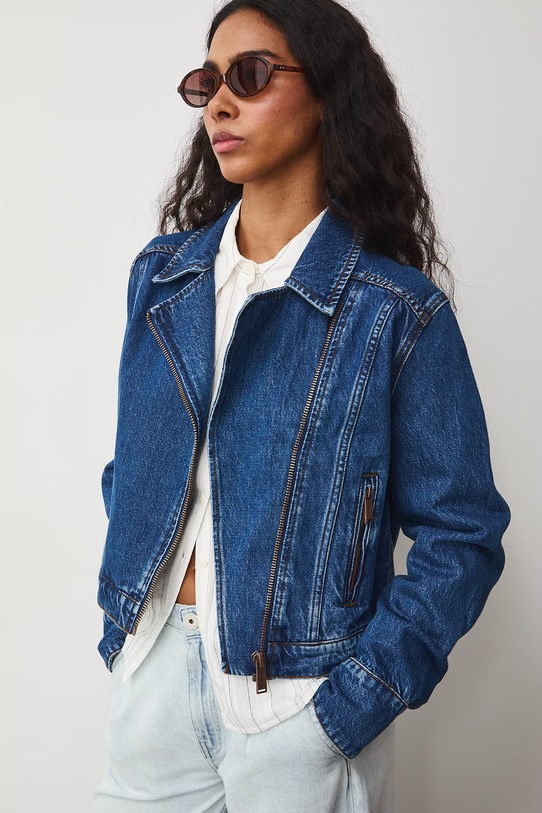 Medicine kurtka jeansowa damska bawełniana RS26-KUD506 granatowy RS26