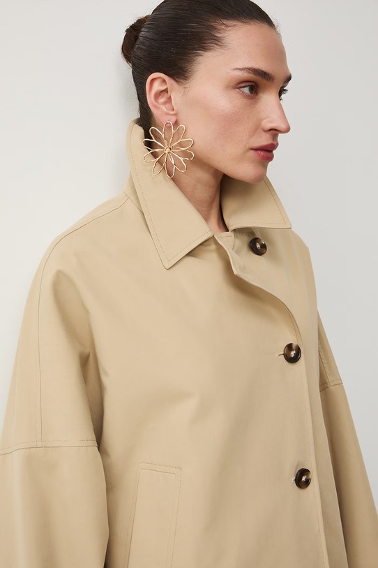 Medicine krótki trencz damski beżowy RS26-KUD510