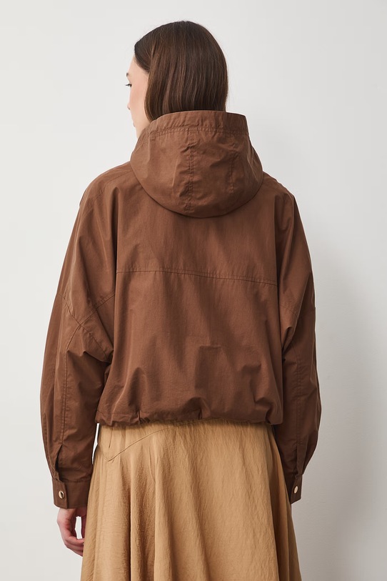 Odzież Medicine krótka kurtka damska z bawełny RS26-KUD600 brązowy