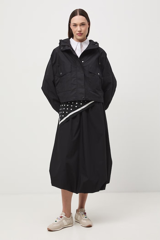 Medicine krótka kurtka damska z bawełny czarny RS26-KUD600