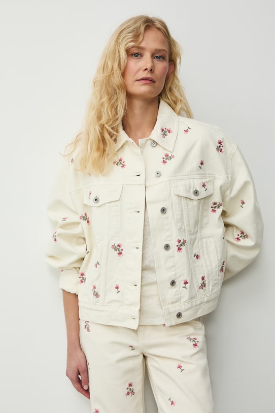 Medicine kurtka damska jeansowa beżowy RS26-KUD705