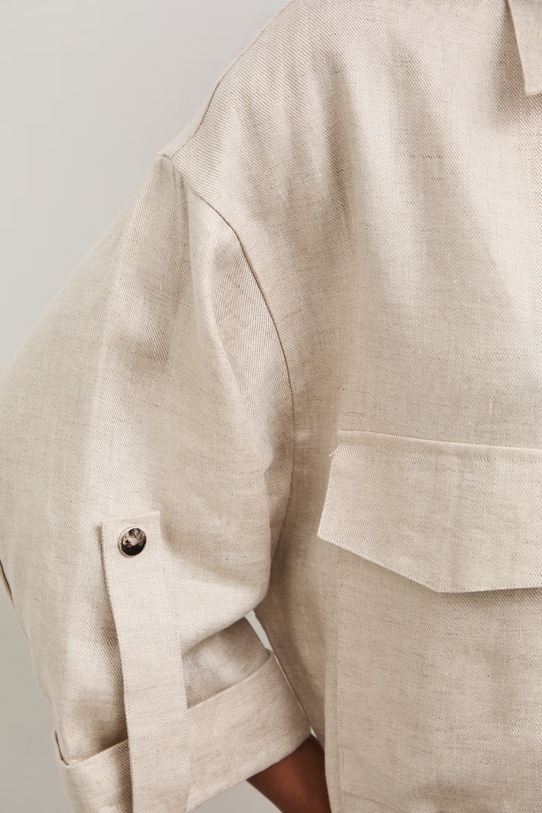 Medicine bomberka damska lniana RS26-KUD802 beżowy