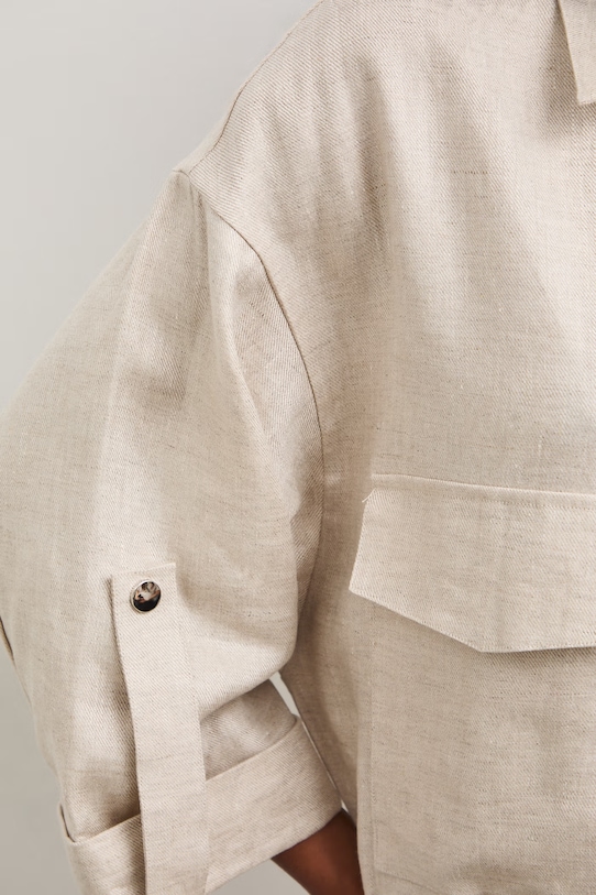 Medicine bomberka damska lniana RS26-KUD802 beżowy