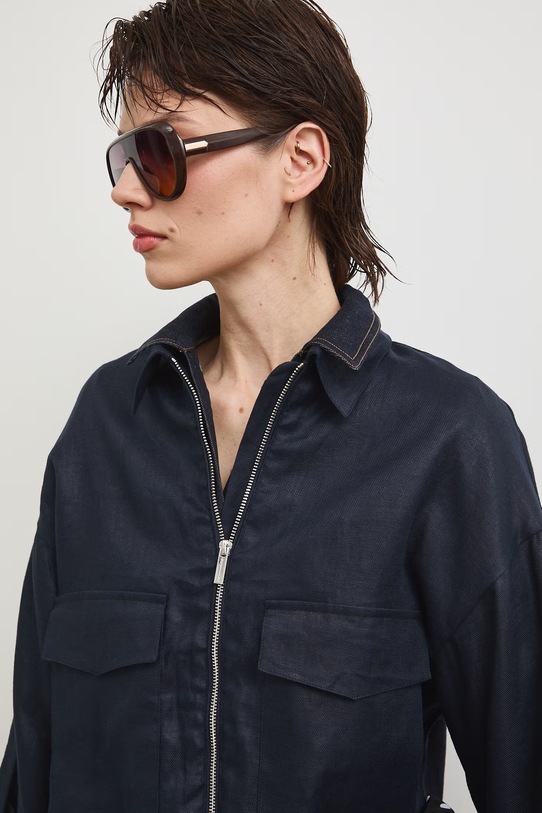 Medicine bomberka damska lniana granatowy RS26-KUD802