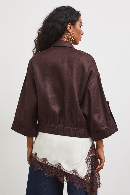 Odzież Medicine bomberka damska lniana RS26-KUD802 brązowy