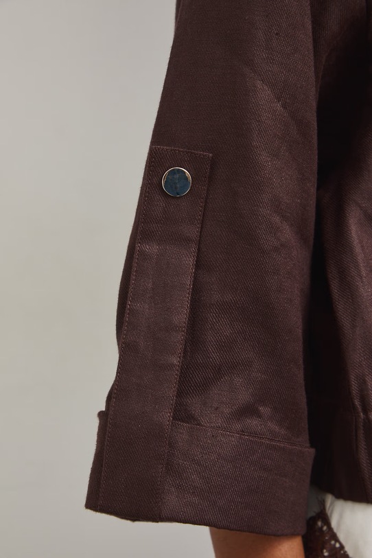 Medicine bomberka damska lniana RS26-KUD802 brązowy