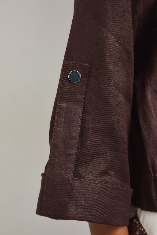 Medicine bomberka damska lniana RS26-KUD802 brązowy