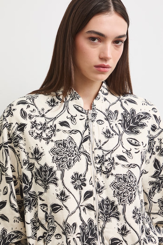 Bomberka damska z lnem multicolor RS26-KUD900