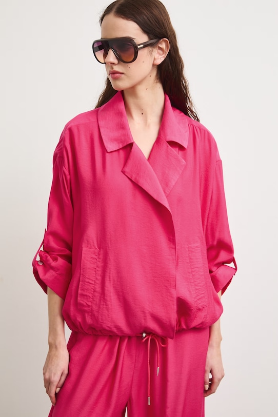 Kurtka damska z wiskozą różowy RS26-KUD903