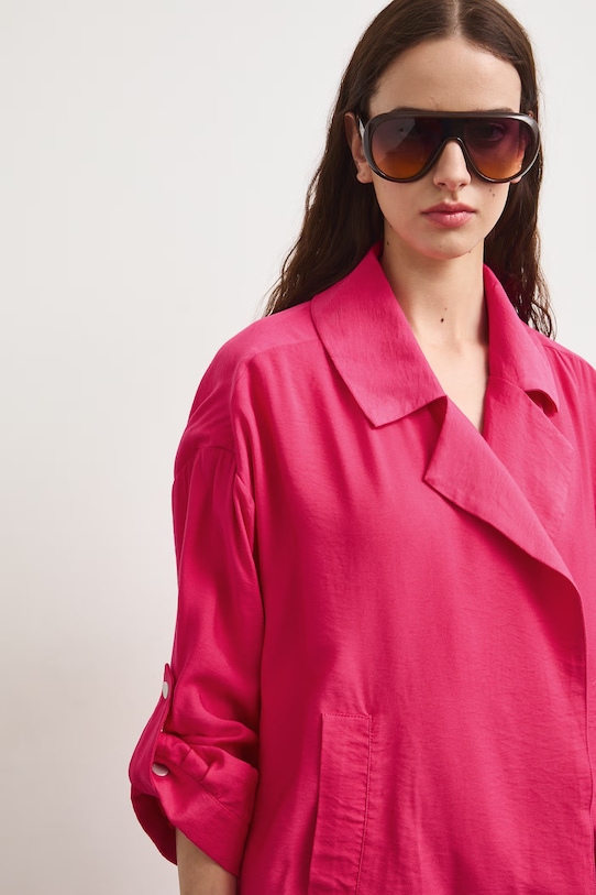 Kurtka damska z wiskozą różowy RS26-KUD903