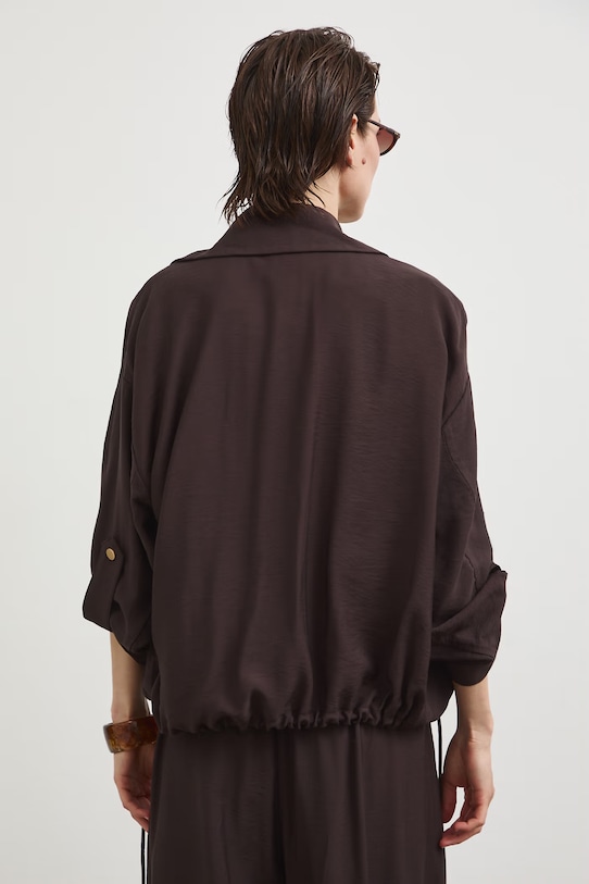 Odzież Kurtka damska z wiskozą RS26-KUD903 brązowy