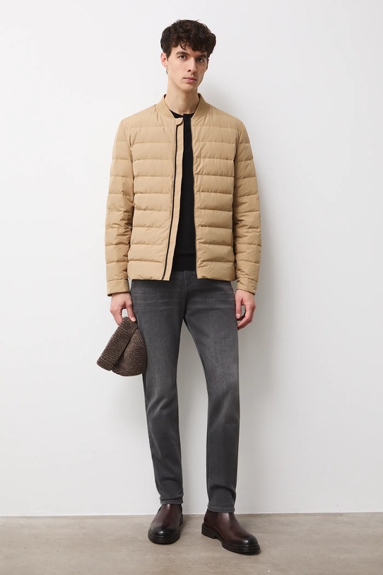 Medicine kurtka puchowa bez kaptura beżowy RS26-KUM114