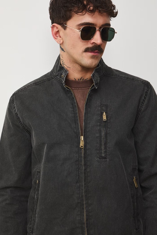 Medicine kurtka przejściowa męska bawełniana szary RS26-KUM411