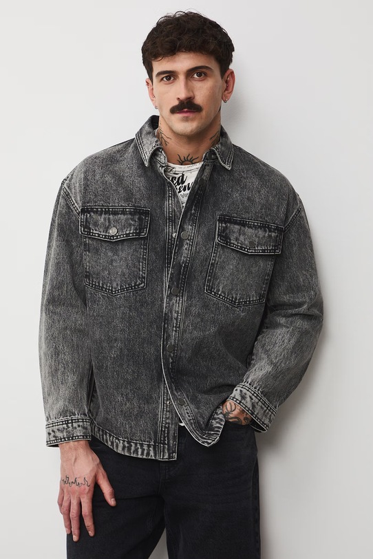Medicine kurtka męska jeansowa szary RS26-KUM413