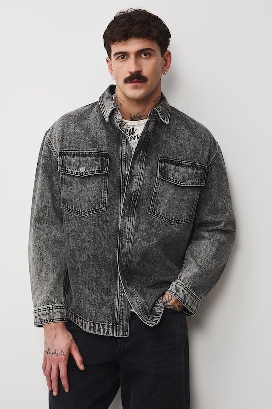Medicine kurtka męska jeansowa szary RS26-KUM413