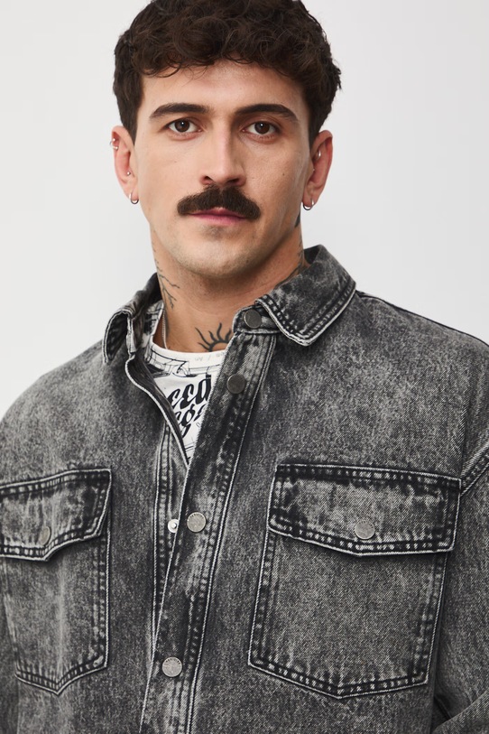 Medicine kurtka męska jeansowa szary RS26-KUM413