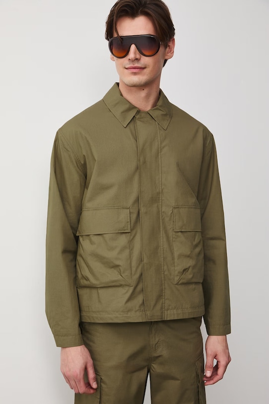 Medicine kurtka koszulowa męska bawełniana zielony RS26-KUM504