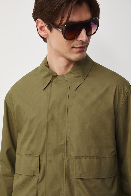Medicine kurtka koszulowa męska bawełniana zielony RS26-KUM504
